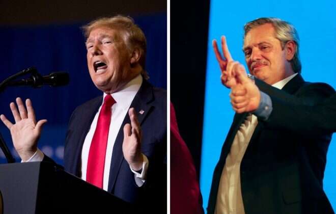 Trump llamó a Fernández para felicitarlo por su triunfo