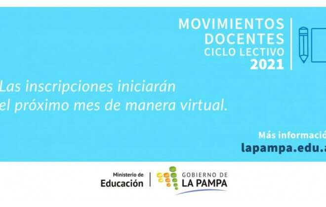 Movimientos Docentes Ciclo Lectivo 2021: el próximo mes inicia el proceso de inscripciones
