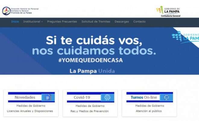La Dirección General de Personal del Gobienro de La Pampa presentó su sitio web oficial