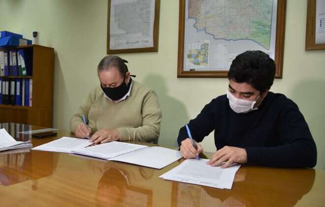 Firma de convenio para obras de desagÃ¼es pluviales en Realicó