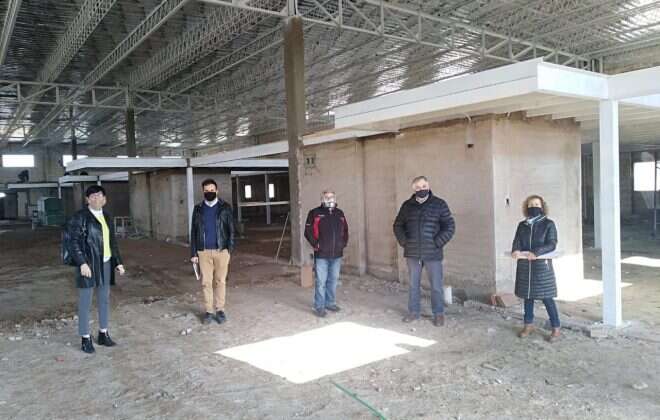 Moralejo recorrió la obra del Polo Tecnológico de La Pampa