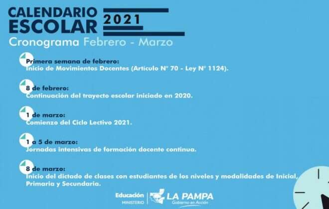 Educación presentó las fechas del Calendario Escolar 2021