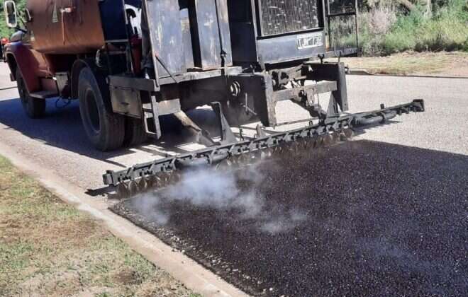 Importante obra de asfalto en Conhello