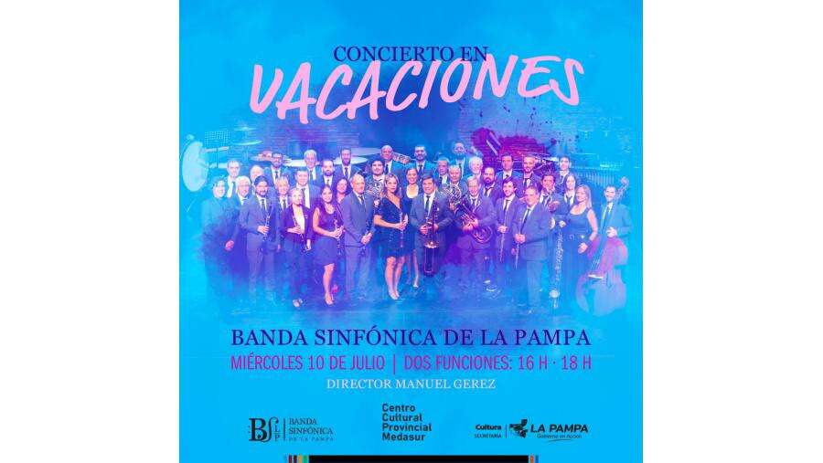 Santa Rosa: La Banda Sinfónica presenta “Concierto en vacaciones”