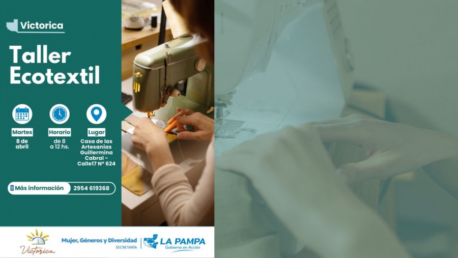 Victorica: proponen Taller “Ecotextil” para Mujeres y Diversidades