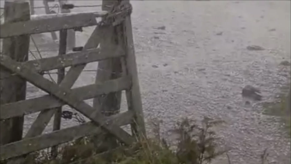 Fuerte tormenta con granizo en Arata y lluvias intensas en General Pico