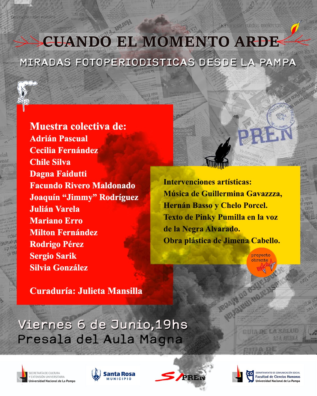 Santa Rosa: inauguran, “Cuando el Momento Arde”, una muestra fotoperiodística