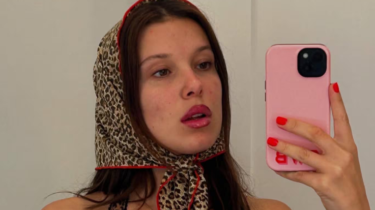 Después de mostrar la primera foto de su hija, Millie Bobby Brown deslumbró con look animal print