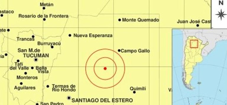 Santiago del Estero: se registró un sismo de magnitud 5,8 grados