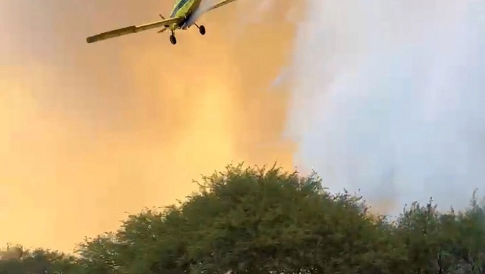 La Pampa: dos incendios activos y alerta roja por peligro extremo