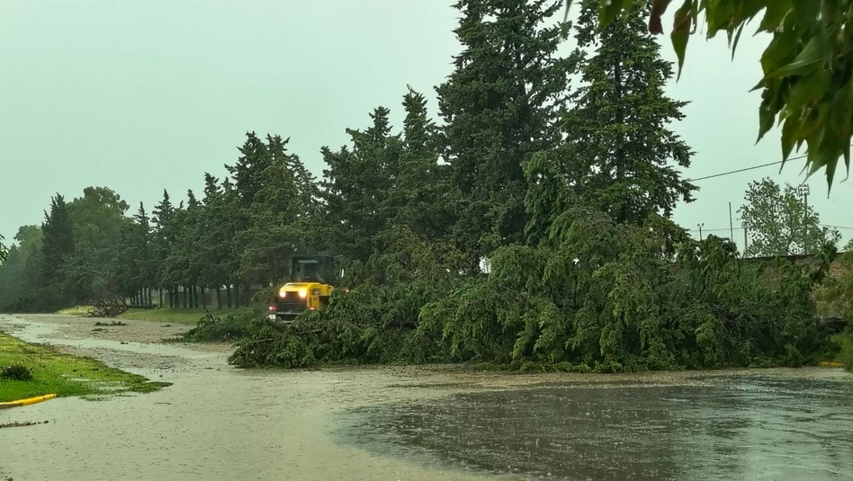 Guatraché y la región bajo fuertes tormentas