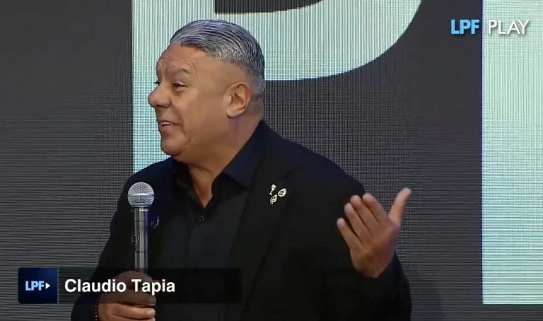 Fútbol: “Muchos van a transpirar como yo, pero de vergüenza”, dijo “Chiqui” Tapia desafiante en la presentación de LPF Play